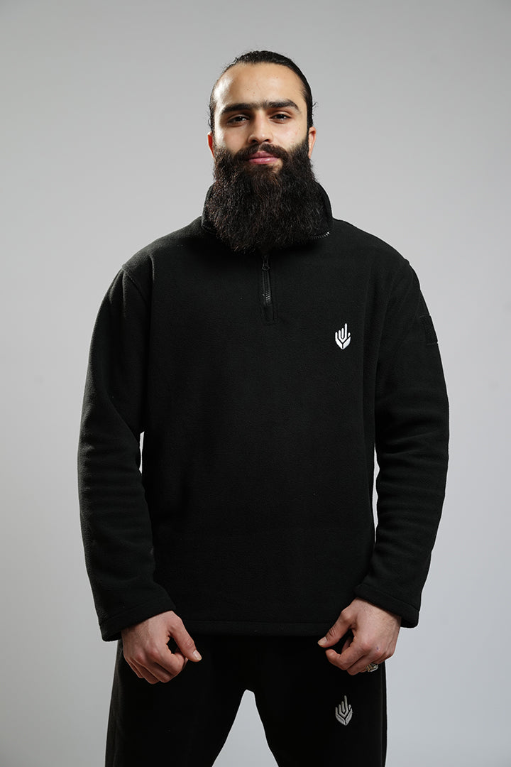 Tactical half-zip sweater