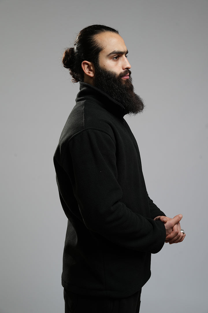 Tactical half-zip sweater