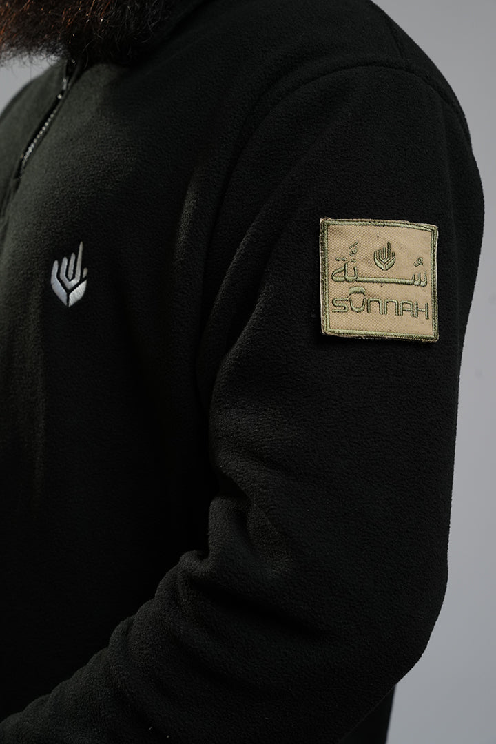 Tactical half-zip sweater