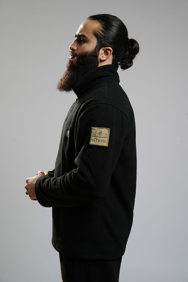 Tactical half-zip sweater
