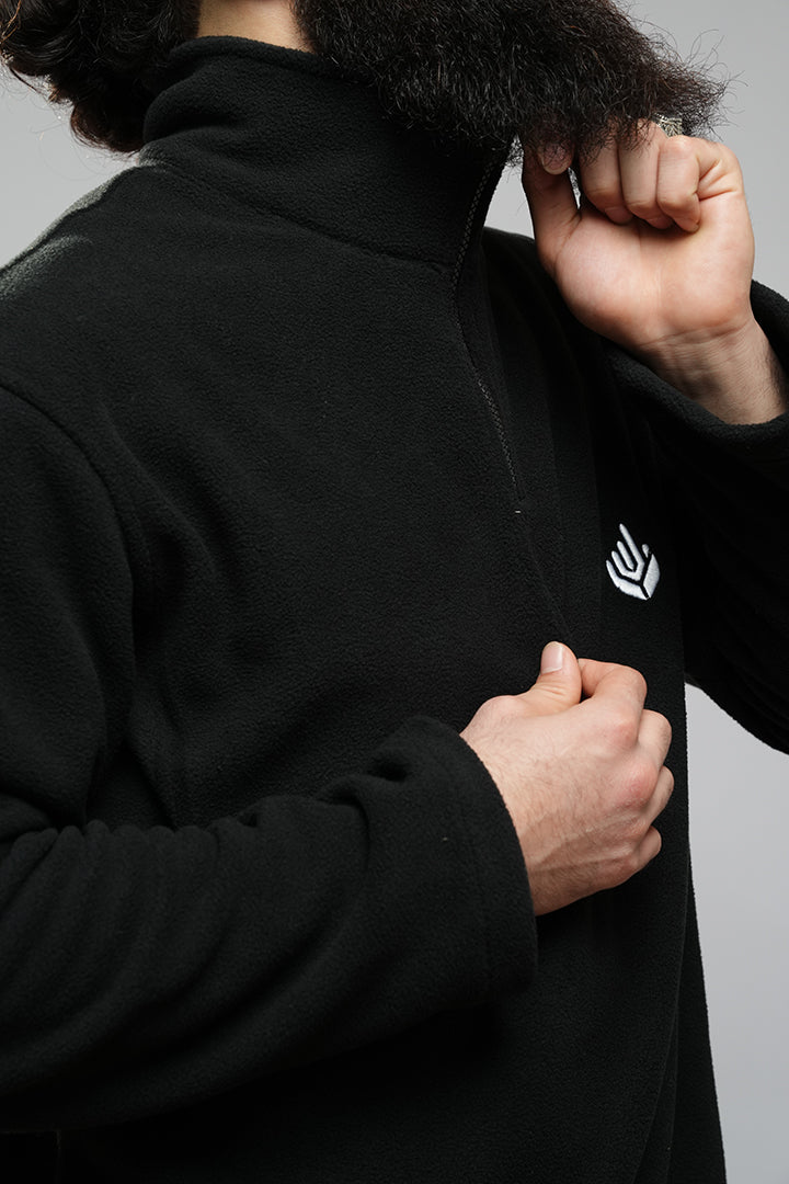 Tactical half-zip sweater