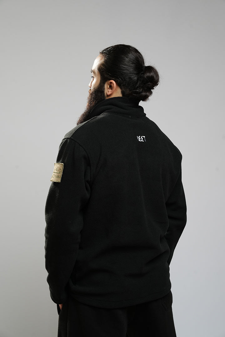 Tactical half-zip sweater