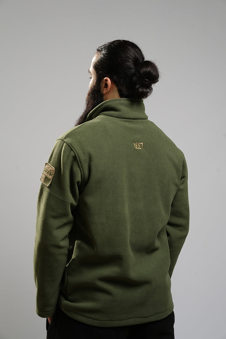 Tactical half-zip sweater