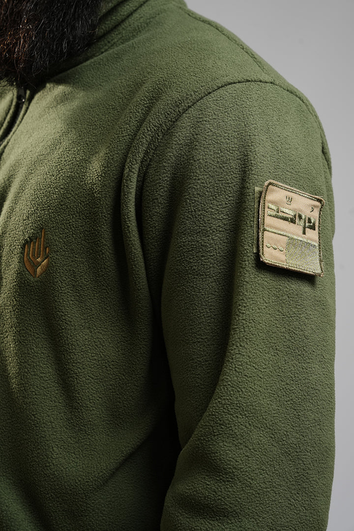 Tactical half-zip sweater