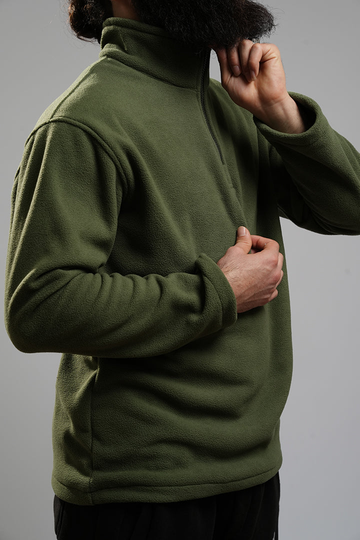 Tactical half-zip sweater
