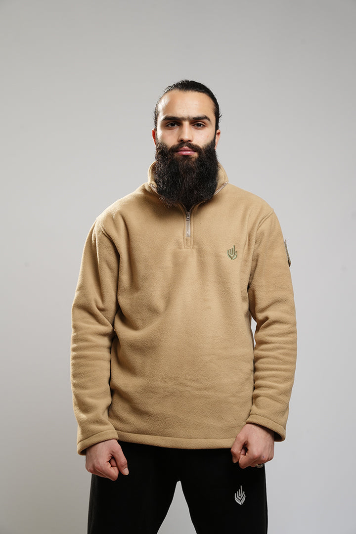 Tactical half-zip sweater