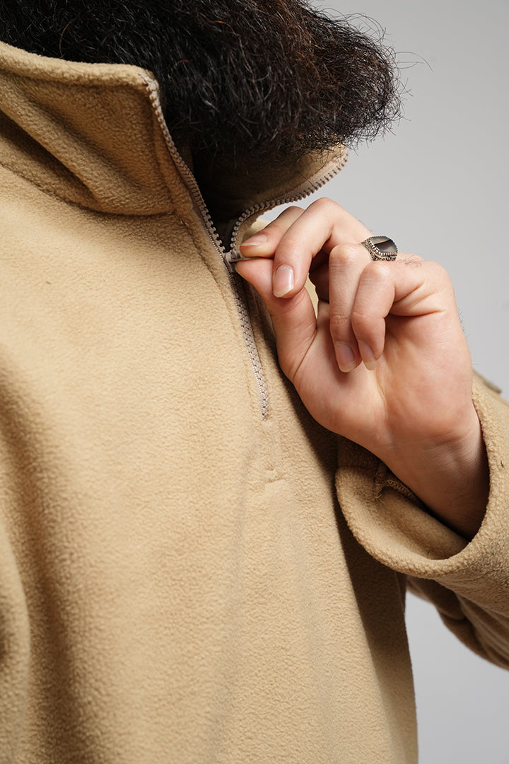 Tactical half-zip sweater